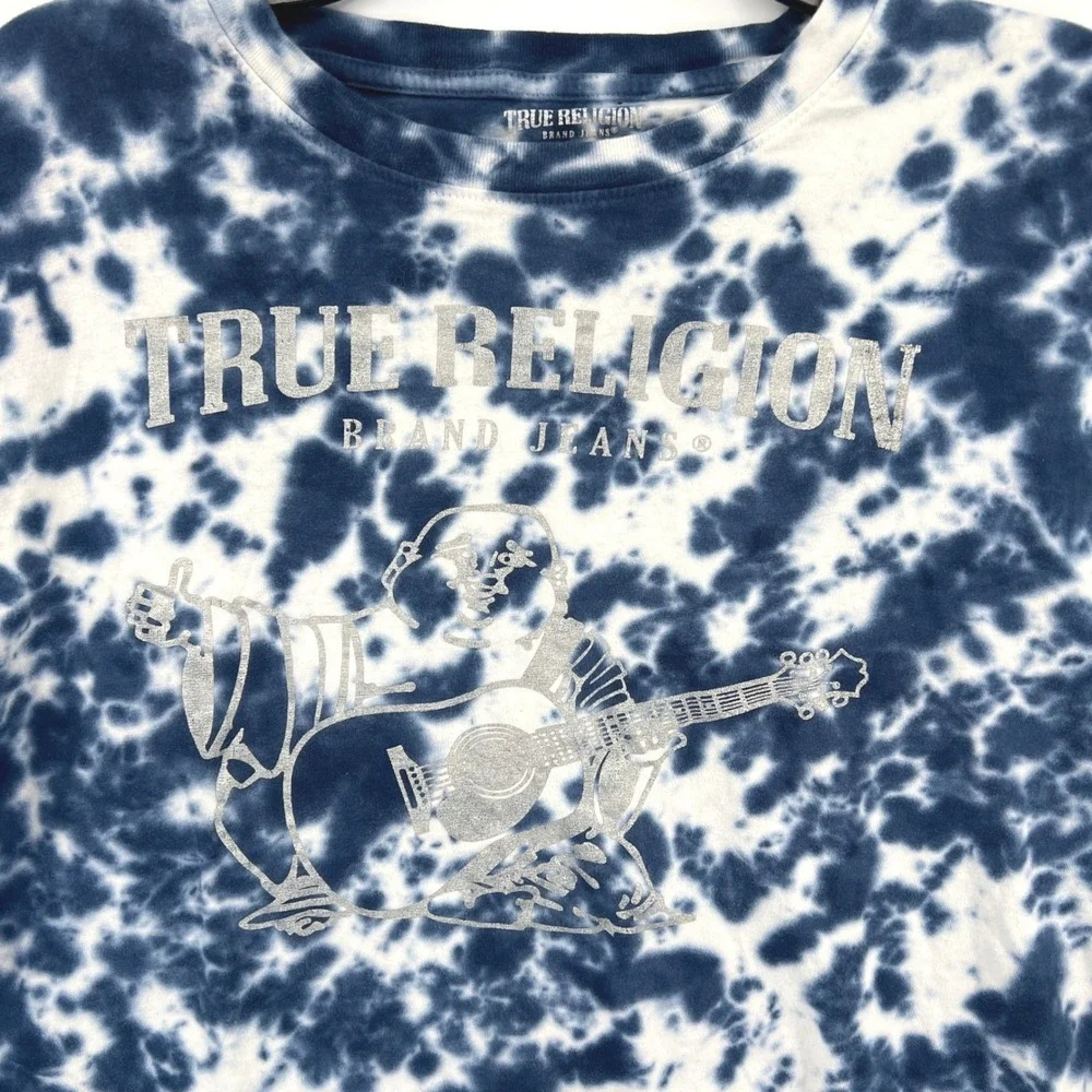 True Religion Tie Dye‎ Buddha Graphic T-Shirt XL Loungewear Y2K